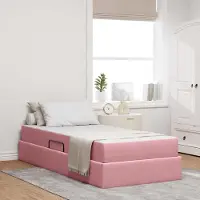 Prolenta Maison Exclusive - Lit coffre avec matelas Rosa 90 x 190 cm, velours