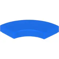 LEGO 2x2 carreaux coin rond 27925 - 10 pièces bleu