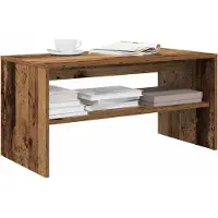 Prolenta Meuble TV exclusif - Rangement TV en bois massif vieilli, 80x40x40 cm, fabriqué en bois composite