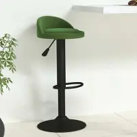 Prolenta Maison Exclusive - Tabouret de bar en velours vert foncé