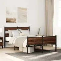 Prolenta Maison Exclusive - Sommier sans matelas Chêne brun 120x200 cm Matériau dérivé du bois