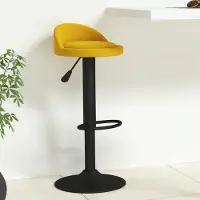 Prolenta Maison Exclusive - Tabouret de bar en velours jaune