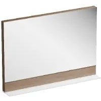 Ravak Miroir de salle de bain Formy 120 x 71 cm dans un cadre en noyer avec étagère X000000984