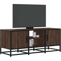 Prolenta Maison Exclusive - Meuble TV aspect chêne 100x35x41 cm Matériau dérivé du bois et métal