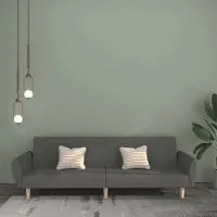 Prolenta Canapé convertible 2 places, couleur gris clair, revêtement en tissu