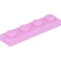 LEGO 1x4 planche 3710 - 100 pièces rose clair