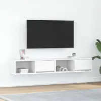 Prolenta Maison Exclusive - Meubles TV 2 pièces Blanc 80x31x25,5 cm Matériau dérivé du bois