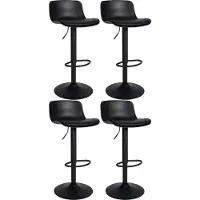 CLP lot de 4 tabourets de bar Almada en similicuir, couleur:blanc