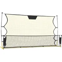 Syfax Filet de rebond de football noir/jaune 183x85x120 cm polyester