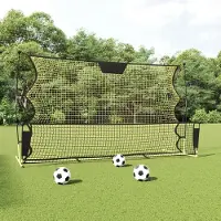 Prolenta Maison Exclusive - Panneau de rebond pour football, noir et jaune, 183x85x120 cm, en polyester