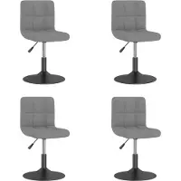 Syfax Chaises pivotantes à manger lot de 4 gris clair velours