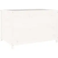 Syfax Lit surélevé de jardin blanc 119,5x82,5x78cm bois de pin massif