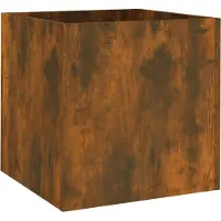 Prolenta Maison Exclusive - Jardinière en chêne fumé 40x40x40 cm Matériau dérivé du bois