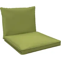 Pokar Coussin de salon Coussin d'assise, Couleur:Vert, Taille:Lot de 2 (50x50 + 50x40)