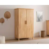 AEA Armoire beige de haute qualité Armoire de chambre à coucher noble à 2 portes