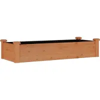 Syfax Lit surélevé de jardin doublure 120x45x25 cm bois massif sapin