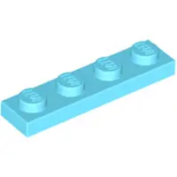 LEGO 1x4 plaque 3710 - 250 pièces bleu azur moyen