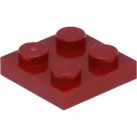 LEGO 2x2 plaques 3022 - 250 pièces rouge foncé