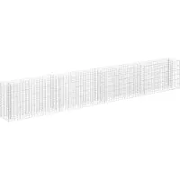 Syfax Lit surélevé à gabion Acier galvanisé 360x30x60 cm
