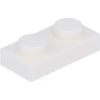 LEGO 50x 1x2 plaques 3023 - Plate Blanc - White