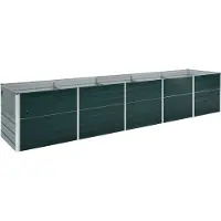 Prolenta Maison Exclusive - Potager surélevé en acier galvanisé 400 × 80 × 77 cm Vert