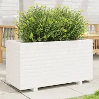 Prolenta Maison Exclusive - Bac à plantes blanc 90x40x49,5 cm Bois massif Pin