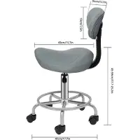 StarTech.com Siège-selle pivotant - tabouret de bar avec dossier - pivotant à 360°, hauteur 45-59 cm, 5 roulettes, 150 kg, assise 40 cm, dossier 15° - bordeaux