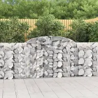 Prolenta Maison Exclusive - Paniers à gabions arqués 7 pcs 300x30x100/120 cm fer galvanisé