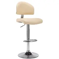 Prolenta Maison Exclusive - Tabouret de bar en similicuir blanc crème
