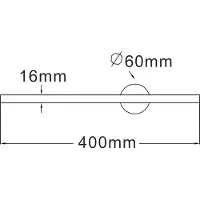Zumaline Applique murale LED TROY noire 6 W, blanc neutre, 800 lm, métal, dim. : 7 x 40 x 6 cm, IP20,