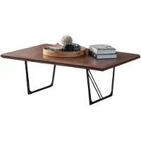 AEA Table basse Table de salon Table d'appoint en bois brun Table en bois