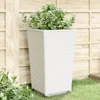 Prolenta Maison Exclusive - 2 bacs à plantes blancs 32,5 x 32,5 x 57 cm PP