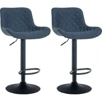 CLP lot de 2 tabourets de bar Minosa, couleur:blanc, matériaux de base:similicuir