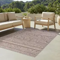 Tapiso Tapis Tapis YUCANA Outdoor Marron Balcon Résistant aux UV 160 x 230 cm