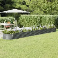 Prolenta Maison Exclusive - Lit surélevé de jardin Acier galvanisé 512x80x36 cm gris