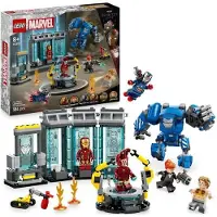 LEGO Marvel Le Laboratoire d'Iron Man : la Salle des Armures, Jeu de Construction, 384 Pièces, 8+ Ans