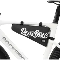 RockBros Sacoche de cadre de vélo Sacoche de tube supérieur pour vélo de course Sacoche triangulaire 1,9L Noir
