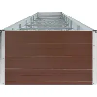 Syfax Lit surélevé de jardin Acier galvanisé 600x80x45 cm Marron