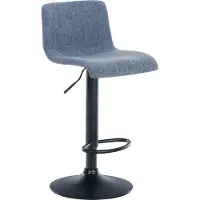CLP Tabouret de bar Hover Tissu, Couleur:crème, Matériau du piètement:Métal noir mat