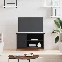 Prolenta Maison Exclusive - Meuble TV noir 80x40x50 cm Matériau dérivé du bois