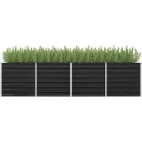 Prolenta Maison Exclusive - Potager surélevé anthracite 320 x 80 x 77 cm Acier galvanisé