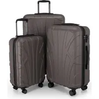 Suitline - Set de 3 valises à roulettes valise rigide 4 roulettes trolley bagage à main et bagage à main valise extensible Travel Luggage Set de bagages Hardcase ABS, TSA,Titan