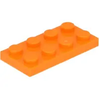 LEGO 100 pièces 3020 Plaques 2x4 Part Basic 100 Orange