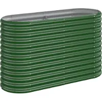Syfax Lit surélevé de jardin Acier galvanisé 114x40x68 cm Vert