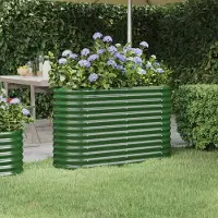 Prolenta Maison Exclusive - Lit surélevé de jardin Acier galvanisé 114x40x68 cm Vert