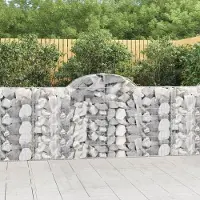 Prolenta Maison Exclusive - Paniers à gabions arqués 7 pcs 200x30x100/120 cm Fer galvanisé