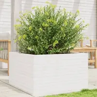 Prolenta Maison Exclusive - Bac à plantes blanc 80x80x45,5 cm Bois massif Pin