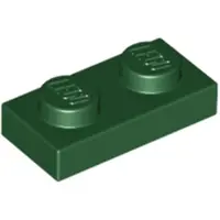 LEGO 100x 1x2 plaques 3023 - Plaque vert foncé - Dark Green