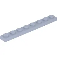 LEGO 1x8 plaque 3460 - 250 pièces gris clair