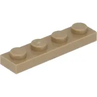 LEGO 1x4 plaque 3710 - 250 pièces beige foncé